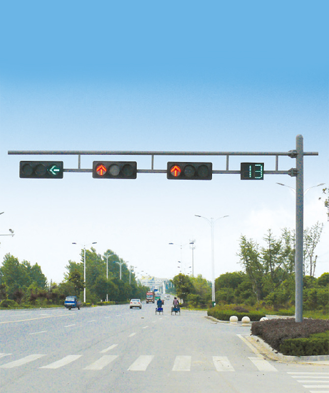 Lampu isyarat lajur tunggal wishbone berganda