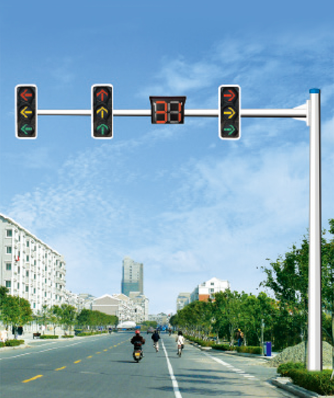 Tiang isyarat cantilever oktagon Tiang lampu isyarat